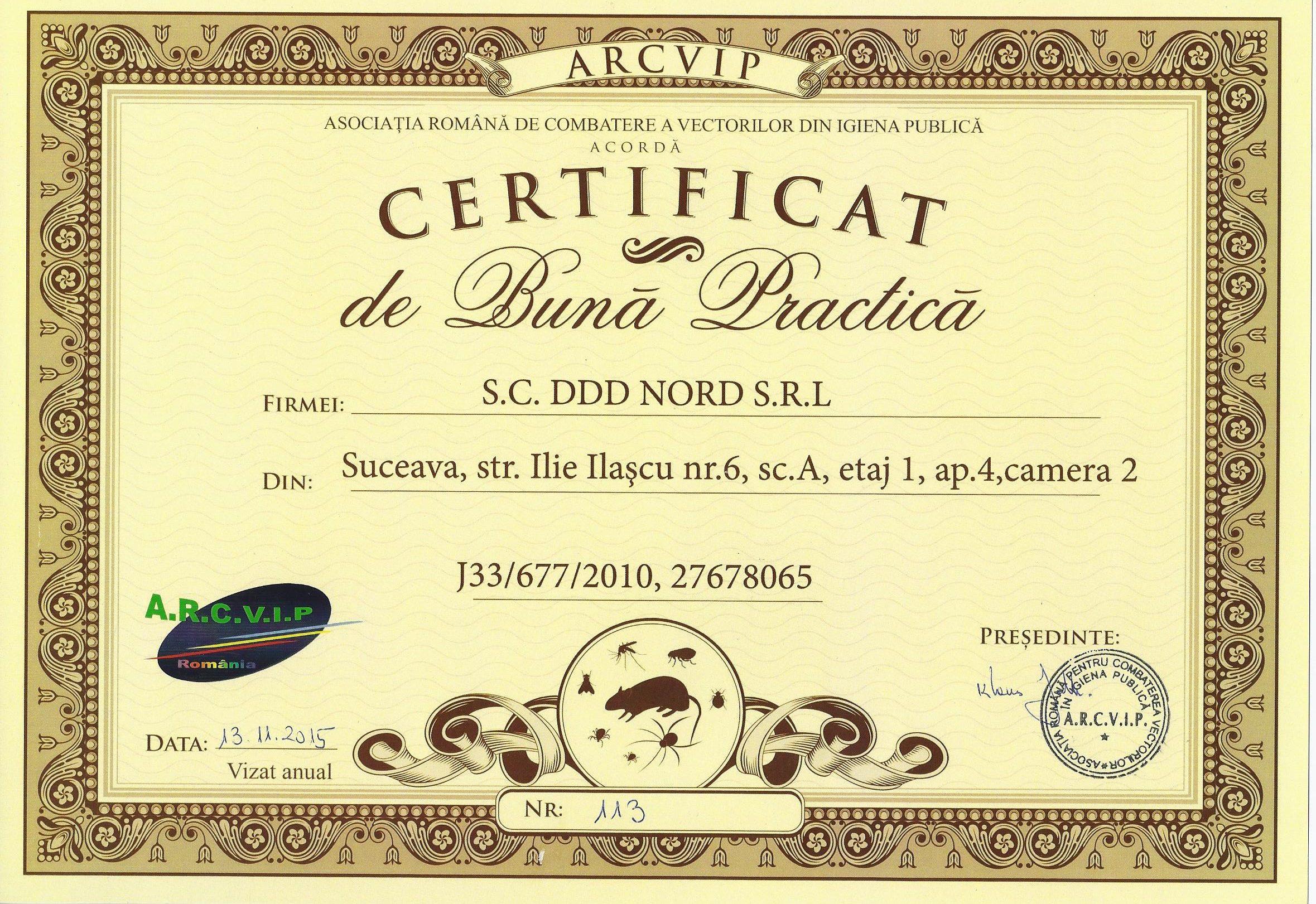 Certificat de Buna Practica